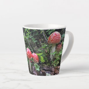 Caneca De Café Latte Amanita Muscaria Mushroom - 12 oz. Latte Mug