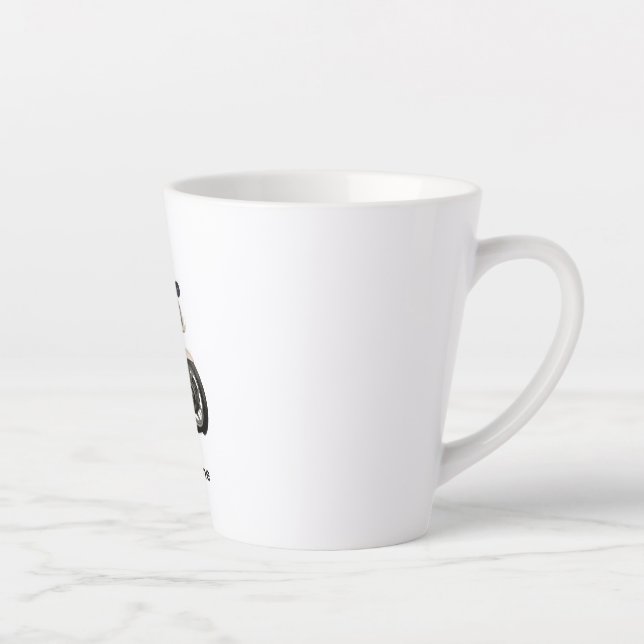 Caneca De Café Latte Amante de Bicicleta  (Direita)