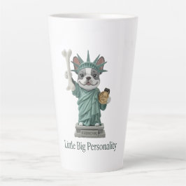 Caneca De Café Latte Amante de Cachorro Bulldog Francês Estátua da Libe