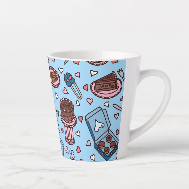 Caneca De Café Latte Amante de chocolate fofo (Direita)