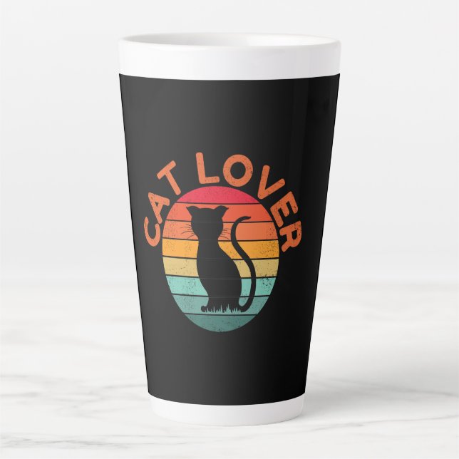 CANECA DE CAFÉ LATTE AMANTE DE GATOS (Frente)