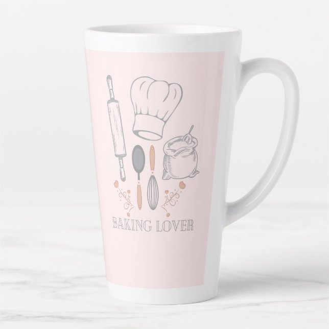 Caneca De Café Latte amante de padeiro  (Direita)