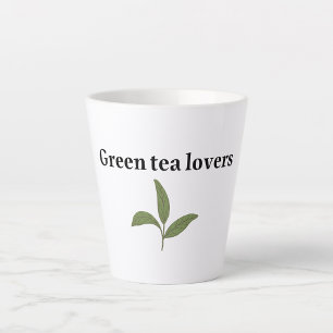 Caneca De Café Latte Amantes de chá verde quente