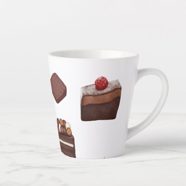 Caneca De Café Latte Amantes de Chocolate (Direita)