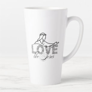 Caneca De Café Latte Amar Como Jesus Tipografia Cristã Design