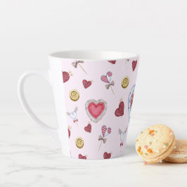 Caneca De Café Latte Amar Cura de Coração