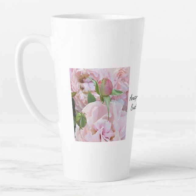 Caneca De Café Latte Amazing Grace Roses Latte Mug SVG (Esquerda)