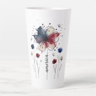 Caneca De Café Latte 🌸America a Belíssima Caneca de Latte Floral Patri