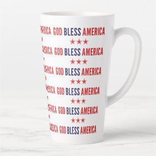 Caneca De Café Latte América deus abençoe