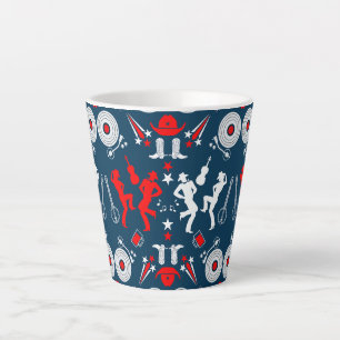 Caneca De Café Latte American Country Music Line Dancing