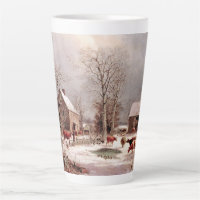 Americana De Inverno - Neve - Animais Latte
