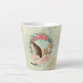 Caneca De Café Latte Amigos de Loki: Gatos de Mika e Chidori Bengala