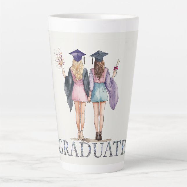 Caneca De Café Latte Amigos do formando (Frente)