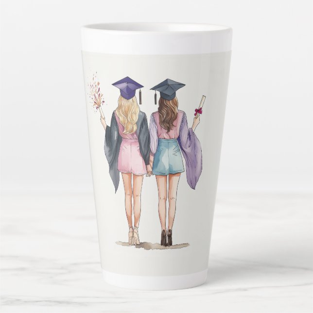 Caneca De Café Latte Amigos do formando (Frente)