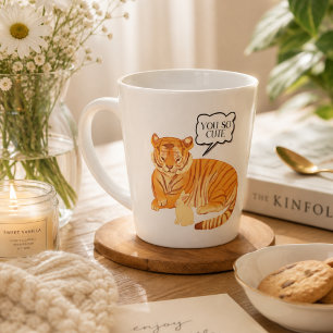 Caneca De Café Latte Amizade a Tigre e Bunny - Figuras