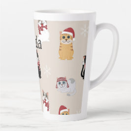 Caneca De Café Latte Amo meus gatos