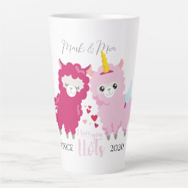 Caneca De Café Latte Amo-Te Lotes Llama Personalizado Dando-Lhe O Prese