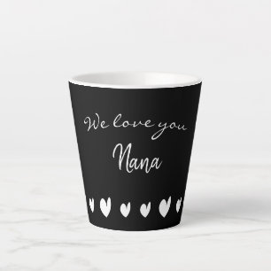 Caneca De Café Latte Amo-te Nana Heart Latte Mug