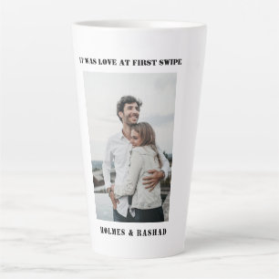 Caneca De Café Latte Amor ao Dia de os namorados do casal