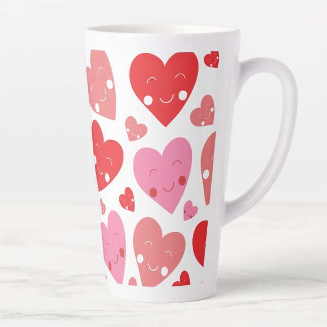 Caneca De Café Latte Amor Coração (Direita)