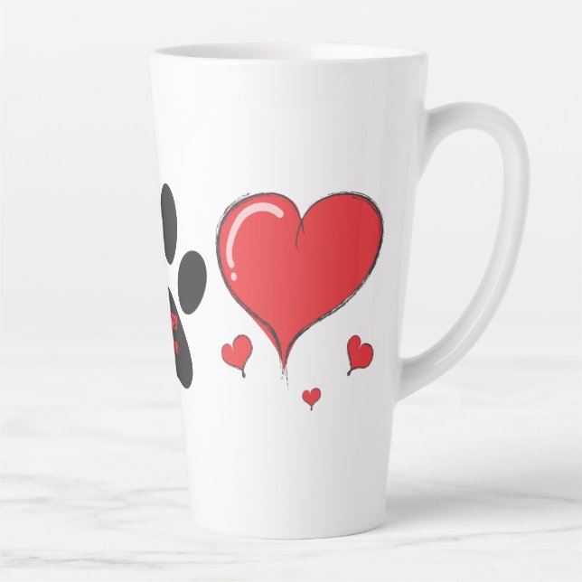 Caneca De Café Latte Amor de Cachorrinho (Direita)
