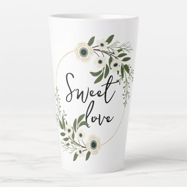 Caneca De Café Latte Amor doce (Frente)