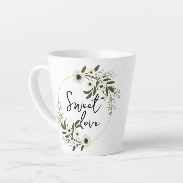 Caneca De Café Latte Amor doce (Ângulo esquerdo)