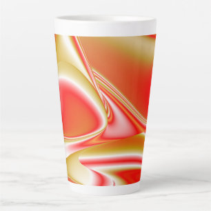 Caneca De Café Latte Amor e Abstrato 3D Rainbowart Dourado
