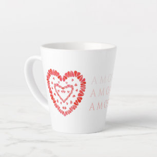 Caneca De Café Latte AMOR ESPANHOL AMOR Lata