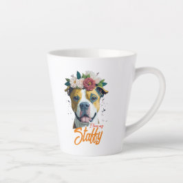 Caneca De Café Latte Amor Staffordshire Bull Terrier - Eu Amo Meu Staff