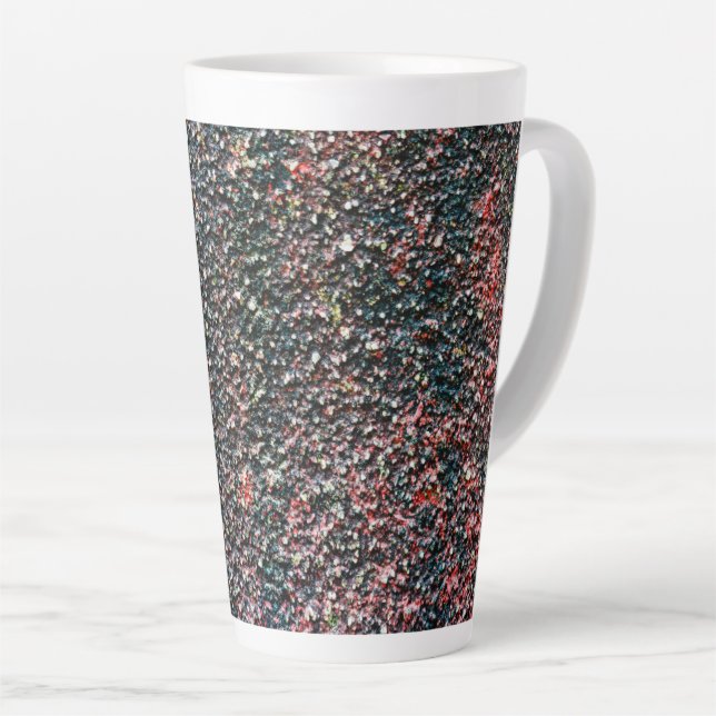 Caneca De Café Latte amora vermelha mexida (Ângulo direito)
