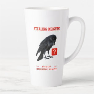 Caneca De Café Latte Analista de Inteligência de Negócios da Crow