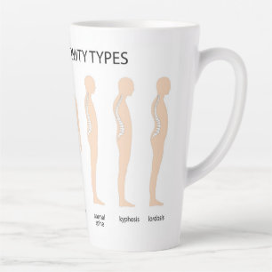Caneca De Café Latte Anatomia da deformidade da coluna