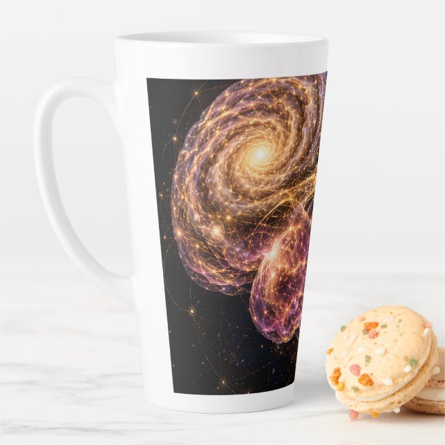 Caneca De Café Latte Anatomia do Cérebro da Galáxia  (In Situ)