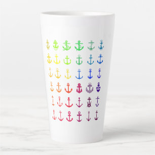 Caneca De Café Latte Âncora multicores