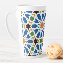 Caneca De Café Latte Andalusian Tiles 10 (Real Alcazar, Seville)