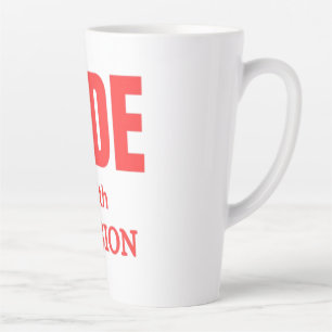 Caneca De Café Latte Andar Com Paixão – Tipografia Motivacional de Moto