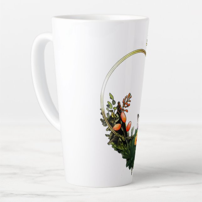 Caneca De Café Latte Anel da ventoinha (Ângulo esquerdo)