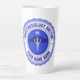 Caneca De Café Latte Anestesiologia personalizável de áudio MD especial