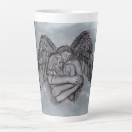 Caneca De Café Latte Angel Eros no Amor
