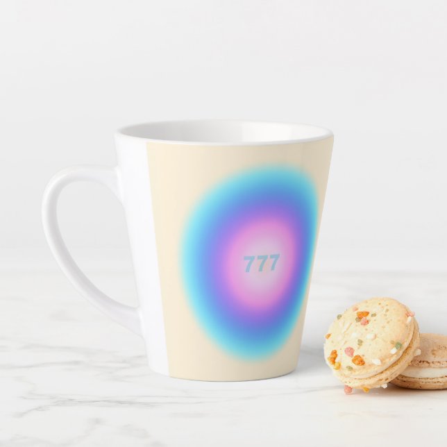Caneca De Café Latte Angel Numbers 777 - Boa Fortuna (In Situ)