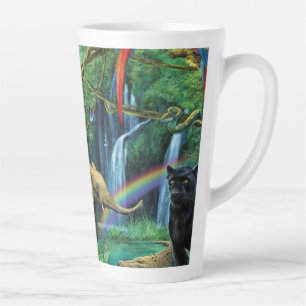 Caneca De Café Latte Animais que vivem juntos travesseiro decorativo
