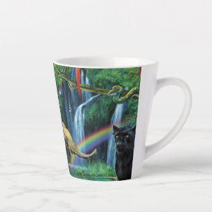 Caneca De Café Latte Animais que vivem juntos travesseiros decorativos