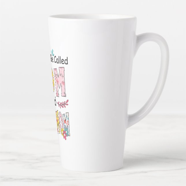 Caneca De Café Latte Aniversário da Mãe, Mamãe e Madrasta (Direita)