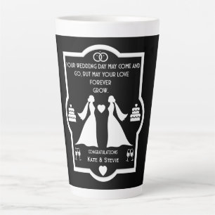 Caneca De Café Latte Aniversário de Casamento de gay Girls