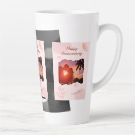 Caneca De Café Latte Aniversário de Casamento Para vocês