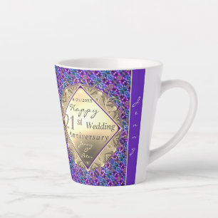 Caneca De Café Latte Aniversário de latas de 21 ruas com lata de Iolite