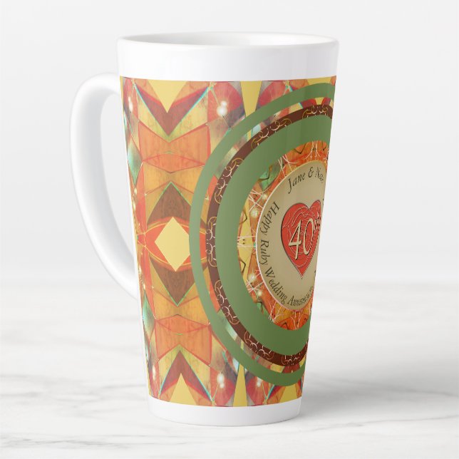 Caneca De Café Latte Aniversário Latte Mug (Ângulo esquerdo)