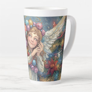Caneca De Café Latte Anjo de Natal