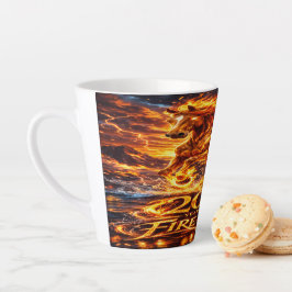 Caneca De Café Latte Ano do Cavalo de Fogo 2026